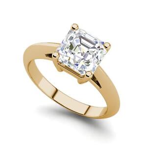 Solitaire 0.75 Carat SI1/D Cushion Cut Diamond Engagement Ring Treated