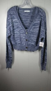 Arizona Jeans Sweater Set Juniors M Blue Cool Combo 2 Piece Tank Cardigan Boho - Picture 1 of 19