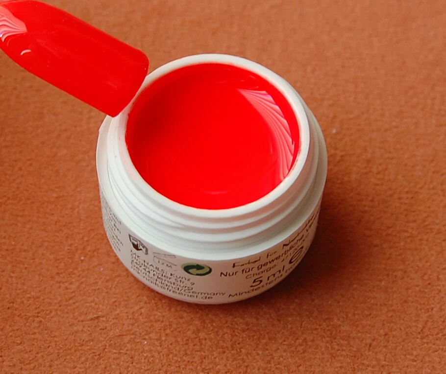 UV LED Studio Farbgel Gel ohne Schwitzschicht Farbe Coral 04 - Bild 1 von 1