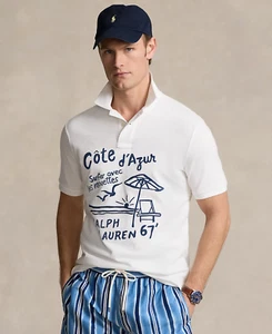 NWT Polo Ralph Lauren Big & Tall White Embroidered Côte d’Azur Mesh Knit Shirt - Picture 1 of 9