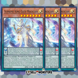 Yu-gi-oh! TCG 3x Supreme King Gate Magician AGOV-EN001 SUPER x3 YUGIOH! NM
