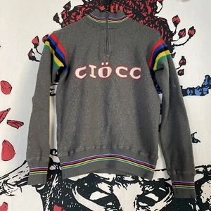VTG Ciocc Tomasso Italy Cycling Sweater Knit Jersey 100% Wool Bike Racing - Picture 1 of 4