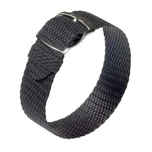 Uhrenarmband Perlon Nylon Grau von Eulit - 16, 18, 20 mm - Ersatz-Armband - Picture 1 of 7