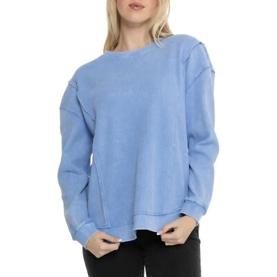Женский пуловер большого размера Sunnyside by Sundry топ с длинным рукавом размер L синий - Изображение 1 из 4