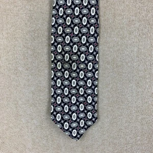 Vintage Krawatte 70er Jahre Pierre Cardin schwarz Paisley Seide weit Krawatte Disco - Bild 1 von 16