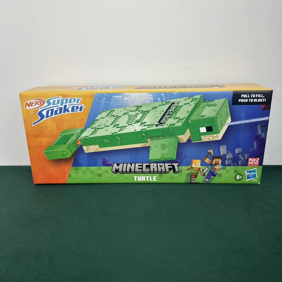 NERF Super Soaker Minecraft Turtle Water Blaster Gun Hasbro