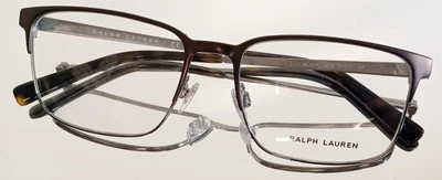 RALPH LAUREN RL 5119 9272 Eyeglasses MATTE BROWN/GUNMETAL New Metal 55-17-145 - Image 1 of 4