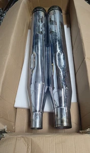 Rinehart Racing Chrome 4" Mufflers 2017 Harley-Davidson Street Glide Special - Picture 1 of 11