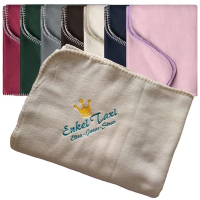 Fleecedecke 130x170cm mit Namen, Sternzeichen/Motiv/ Emblem bestickt - Bild 1 von 4