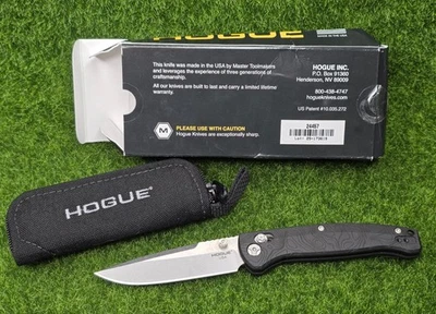 Hogue #24457 Mysto ABLE Lock Manual Folder Knife (Metal) Richlite 3.4" Tumbled - Image 1 of 4