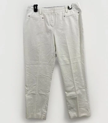 Larry Levine Women’s Size 14 (34x27) Ivory Casual Pants - Image 1 of 4