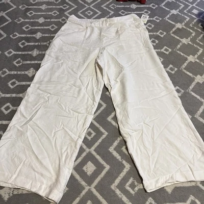 Pantalones de mujer A New Day de pierna ancha de lino talla L NUEVO Foto 1 de 2