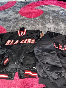 Chaqueta de baloncesto satinada de colección años 90 Starter NBA Portland Trail Blazers + lote de tiza - Imagen 1 de 18