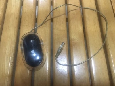 Apple Pro Mouse M5769 Wired USB Optical Mouse Tested Works Clear/Black - Image 1 of 3