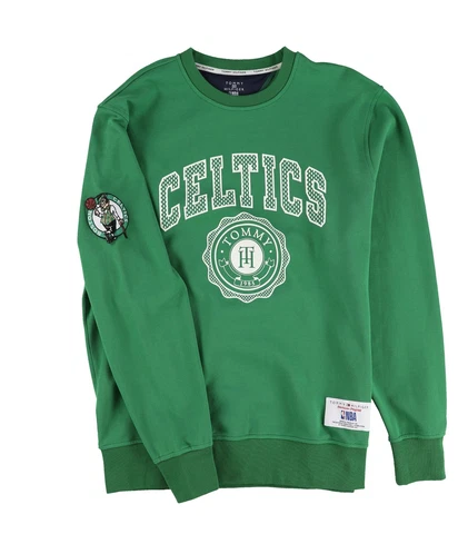 Tommy Hilfiger Mens Celtics Sweatshirt, Green, Medium Cover