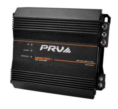 PRV AUDIO PRV MDX1800.1 1 Ohm Mini 1 Channel 1800 Watts Amp Compact Car Audio Amplifier