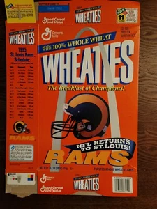 NFL Returns to ST. Louis RAMS Wheaties FLAT BOX - CRAZY LEGS - JEROME BETTIS - Picture 1 of 2