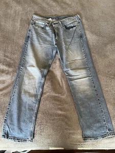 Pantalones de mezclilla para hombre talla W 34 L 30 Levi 514 rectos lavado claro - Imagen 1 de 5