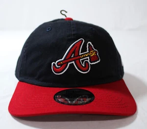 Atlanta Braves New Era 9Twenty Core Classic 2.0 Adjustable Hat Navy/Red OSFM - Picture 1 of 6