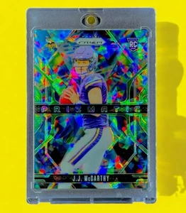 JJ MCCARTHY ROOKIE GREEN CRACKED ICE REFRACTOR Holo Prizm Non Auto - VIKINGS - Picture 1 of 5