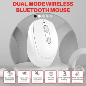 USB 2.4G Wireless Bluetooth 5.2 Optical Mini Slim Mouse Silent 1600 DPI PC Mice - Picture 1 of 24