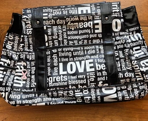 MICHE Handbag Shell Black Love Blessed Bag Cover Shoulder No straps 13x10x4 - Picture 1 of 11