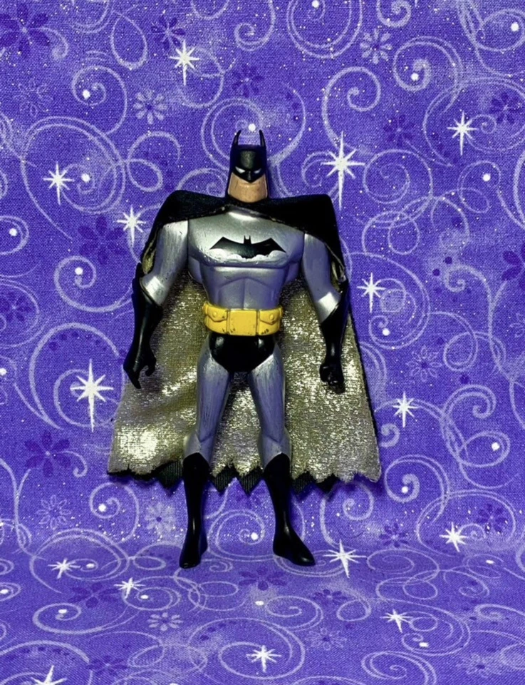Figura de acción Batman serie animada Batman con disfraz plateado y negro Kenner 2002 Foto 1 de 1