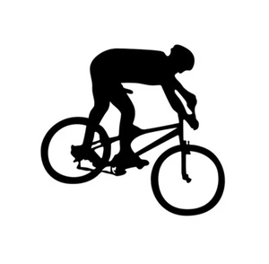 Calcomanía de pegatina blanca troquelada para bicicleta de montaña - Imagen 1 de 7