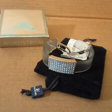 NEW Swarovski X2 Light Blue Crystal Clear Jelly Silicone Strap Band Bracelet