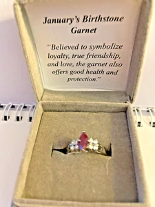Avon January Garnet Ring New - Picture 1 of 4