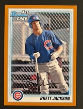 Brett Jackson 2010 Bowman 1ST BOWMAN ORANGE PAPER PARALLEL #BP93 /250 CUBS