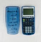 TI-83 Plus Calculator Clear Blue w/ Slipcase (Tested, Works)