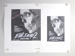 Original 1987 Evil Dead 2 Dead By Dawn 23x18 Werbung Filmplakat Lith 26-21 - Bild 1 von 9