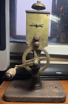 Ancien Rouet Mécanique XIXÈme Signé J BERTHAUD Ingénieur À Lyon Fonte Et Bronze - Photo 1/4