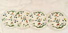 GIEN FRANCE Oiseaux de Paradis x 4 porcelain small canape or bread plates x 4