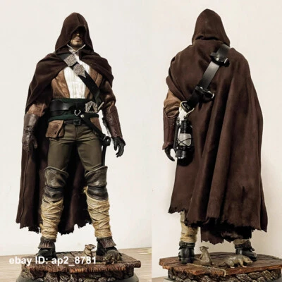1/6 10.23'' Battle Damaged Medieval Wired Hooded Cloak Cape F 12'' Action Figure - Image 1 of 4