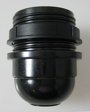 Large Edison screw E27  bulb holder with shade ring & earth