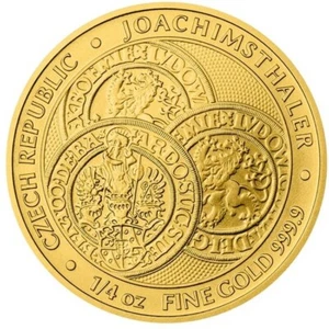 Thaler Czech Republic 2022 1/4 oz $10 Gold Bullion Coin Niue Czech Mint - Picture 1 of 3