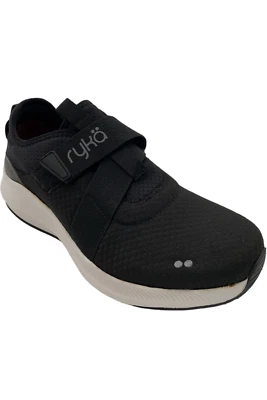 Zapatillas informales Ryka de malla con correa ajustable negras de fama Foto 1 de 3