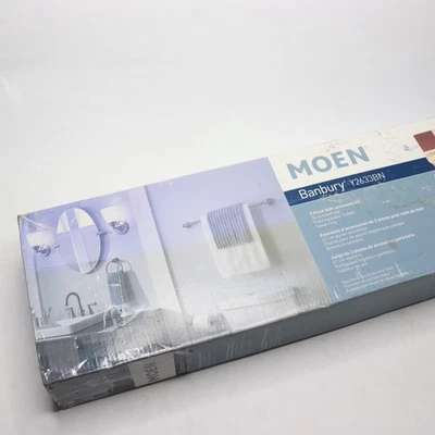 Juego de herrajes de baño Moen barra de toallas níquel cepillado 24" Y2633BN - solo barra de toallas Foto 1 de 4