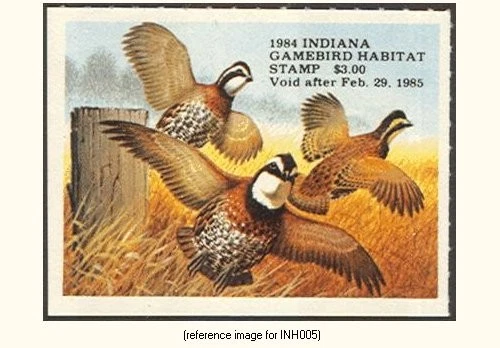 D2K Indiana Game Bird Stamp 1984-5 $3.00 (quail) - Image 1 of 1