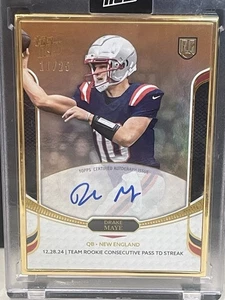 Drake Maye Patriots RC Auto 11/25 2024 Topps Now Gold Rookie Card - Picture 1 of 2
