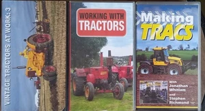 Tractors 3 VHS Video Tapes Working with Tractors Vintage Tractors at Work Tracs - Picture 1 of 2