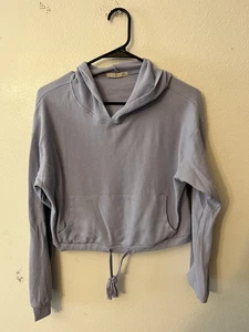 Active USA Blau Large Hoodie Schnürpullover Damen Gr. L Cropped - Bild 1 von 5
