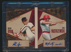 2025 LEAF HISTORY BOOK MATCH BOOK DUAL 1/15 AUTO NOLAN RYAN CARL YASTRZEMSKI - Bild 1 von 2