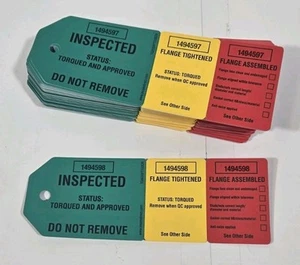 Lot Of 148 Ct - Incom 3 Stage Flange Management Tags - 148 Ct Total NEW - Picture 1 of 2