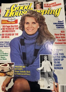 Vtg. 1990 FEBRUARY GOOD HOUSEKEEPING MAGAZINE - CANDICE BERGEN FRONT COVER - Picture 1 of 8