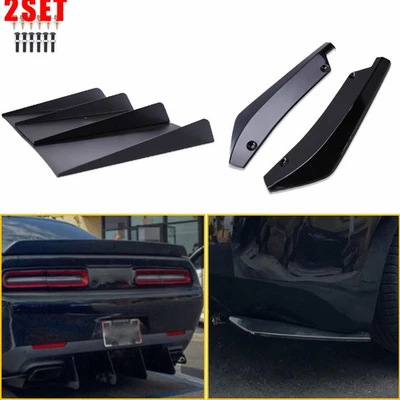 2Set For Acura TLX TL RLX Rear Diffuser Rear + Spats Splitter Bumper Spoiler Chi - Image 1 of 4