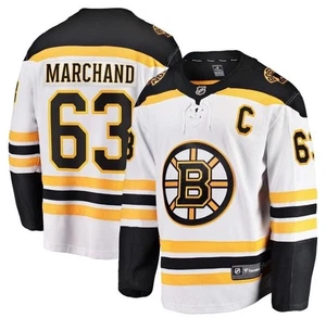 Size XXL Fanatics Brad Marchand White Boston Bruins Away Premier Breakaway - Picture 1 of 4