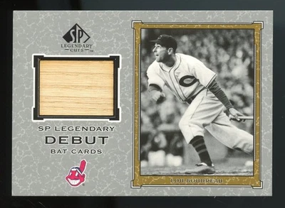 2001 Upper Deck SP Legendary Cuts Lou Boudreau Debut Bat Relic Cleveland Indians - Image 1 of 2